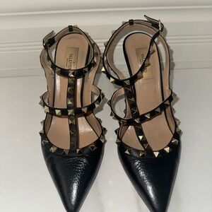 Valentino Black Studded Women's Shoes